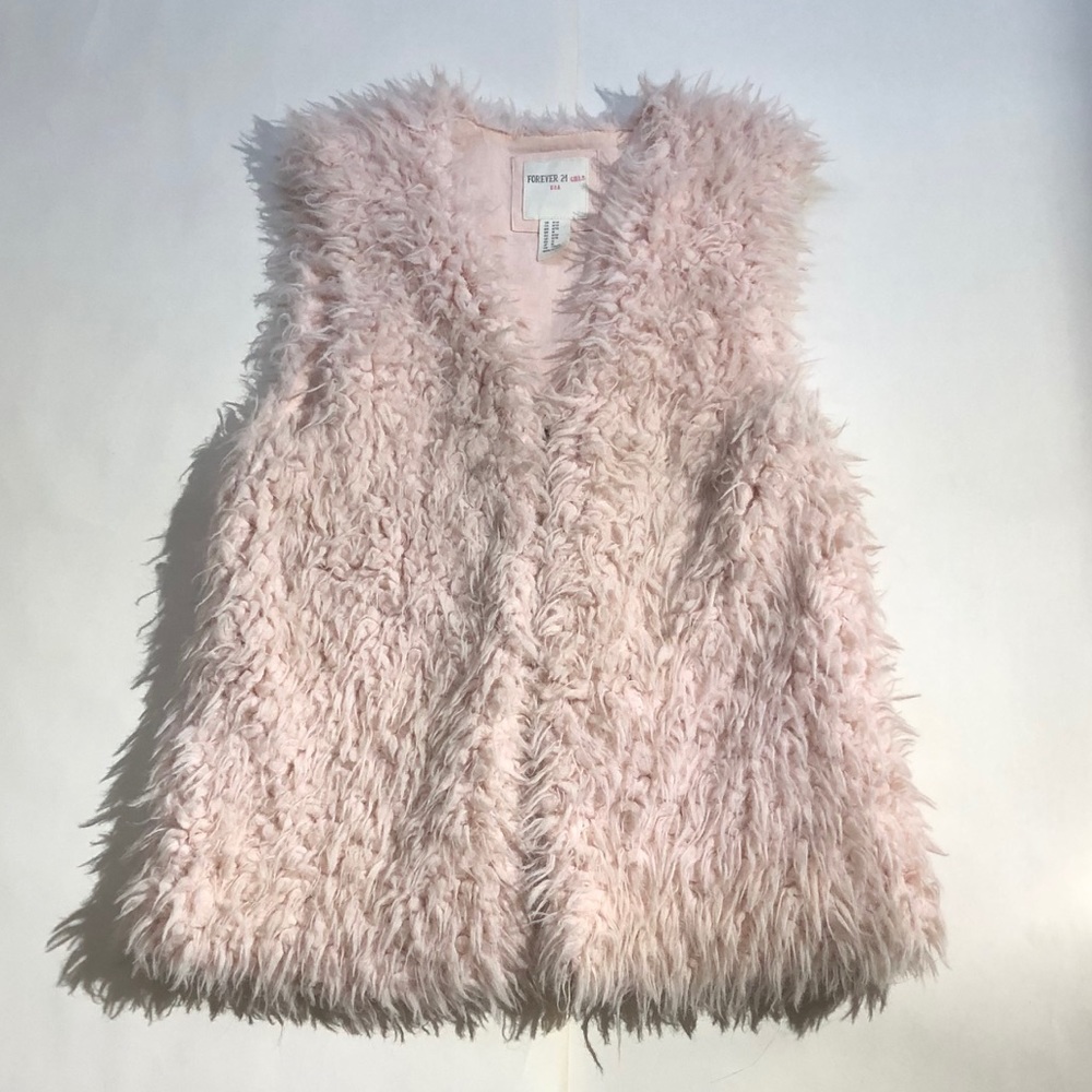 Pink Forever 21 Fur Vest